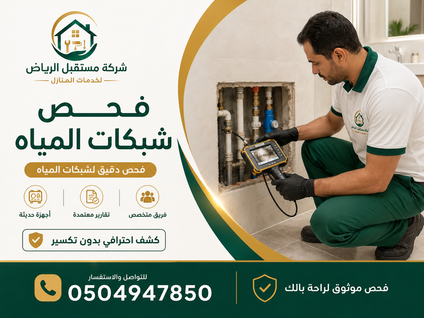 فحص شبكات المياه